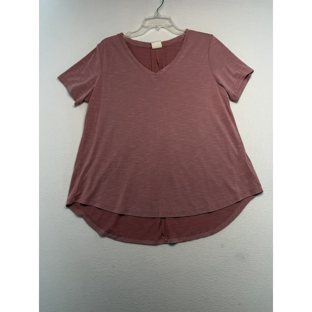 Mod Ref Women Shirt Size L Pink Soft Casual Flowy Comfort Travel Athletic Sport